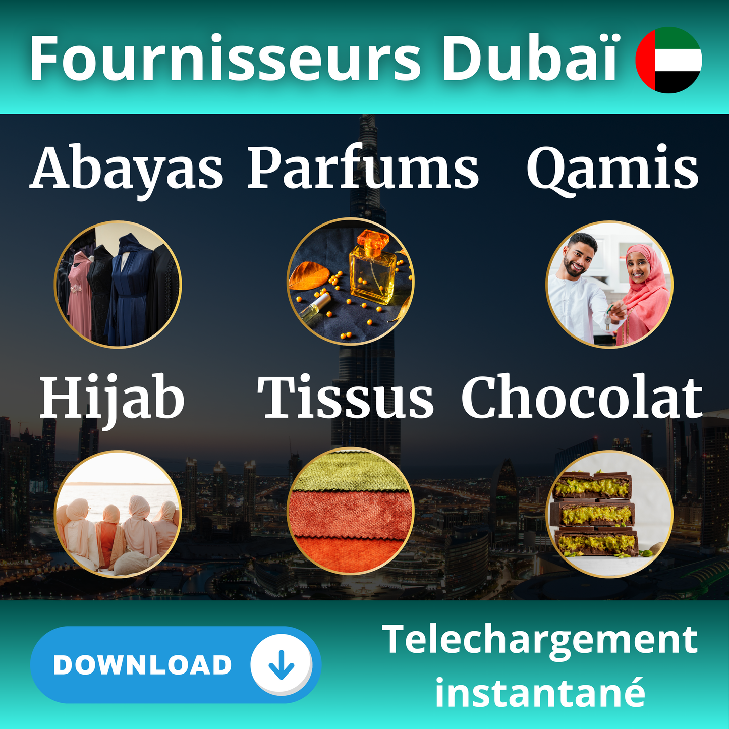 📗EBOOK FOURNISSEURS DUBAI🇦🇪 -Abayas -Hijab jerseys -Tissus etc